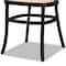 Baxton Studio Garold Mid-Century Brown Woven Rattan and Black Wood 2-Piece Cane Dining Chair Set PR 195-2PC-12386-ZORO - alternate 2